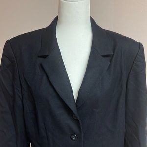 Liz Claiborne Navy Blue Wool Blazer Jacket size 14